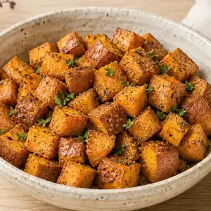 Batata en cubos con especias